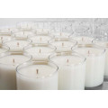 Customized label organic soy candle in glass holder